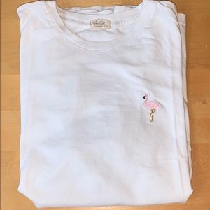 Brandy Melville flamingo embroidered tshirt